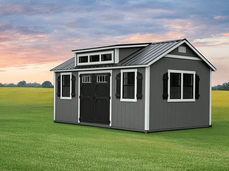 Deluxe Garden Shed with Dormer built by Homestead Barns